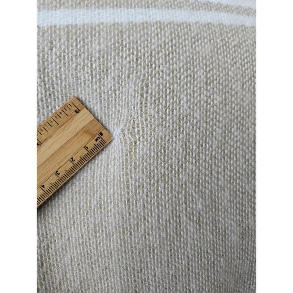 Lot Of 3 Pottery Barn Modern Fringe Farmhouse Striped Throw Blankets 50